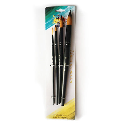 Pincel Ah Royal Redondos Set x4 Ref. 90355-1015