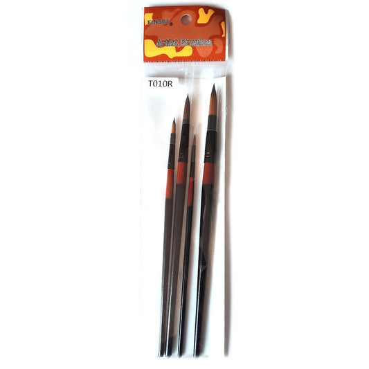 Pincel Gioto Kangrui Set x4 Redondo Ref. T010R