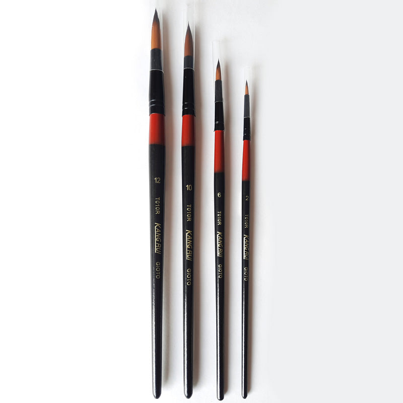 Pincel Gioto Kangrui Set x4 Redondo Ref. T010R