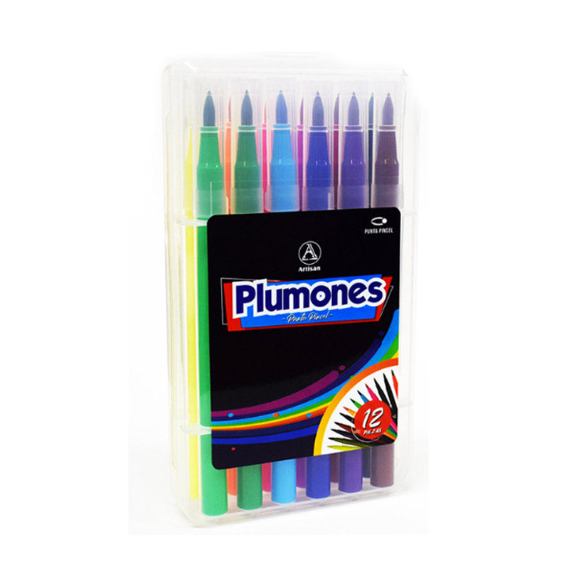 Plumones Punta Pincel Artisan set x12