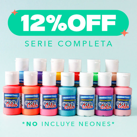 Serie Completa Pintura Tx Fondo Oscuro Orocolor 30ml (No Incluye Neones)