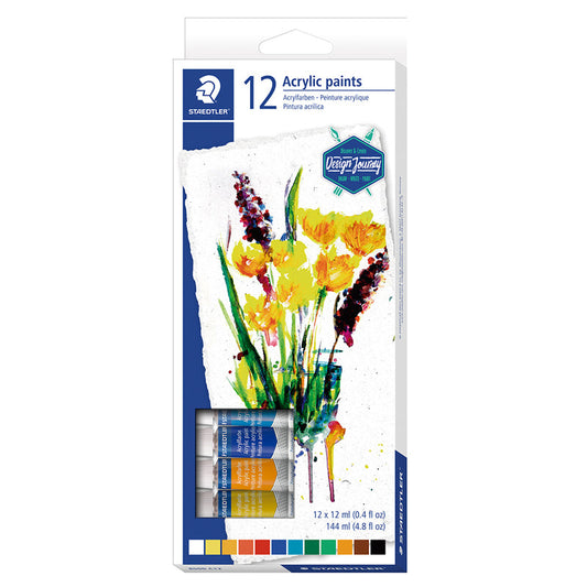 Acrílico Staedtler Set x12 tubos