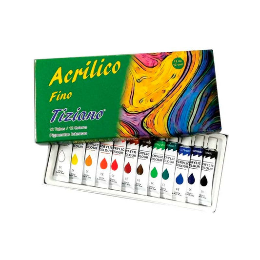 Acrílico Tiziano Set x12