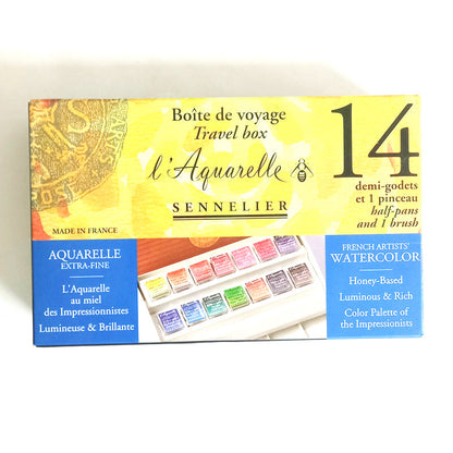 Acuarela Extrafina a Base de Miel Viaje Sennelier Pasta x14 Ref. N131654.00