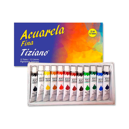 Acuarela Tiziano Tubo x12