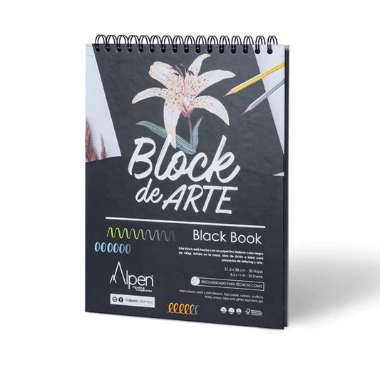 Block de Arte Black Book Carta Alpen