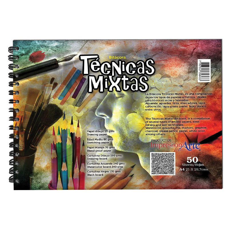 Bitácora de Técnicas Mixtas A4 Impresionarte