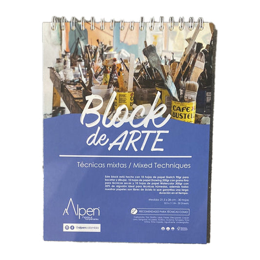 Block de Arte Técnicas Mixtas Alpen Carta
