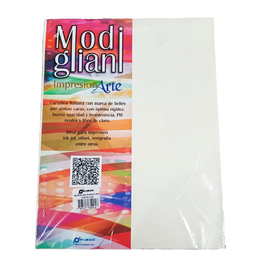 Cartulina Modigliani Bianco 200gr X25