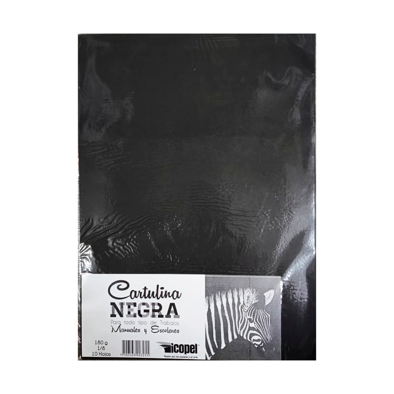 Cartulina Negra Icopel 180gr x10