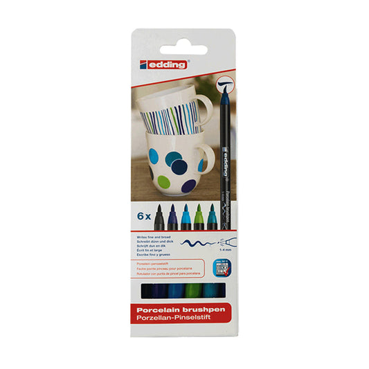 Set Marcadores para Porcelana Edding 4200 x6 Fríos