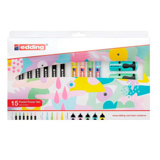 Marcador Edding Set Pastel Power x15
