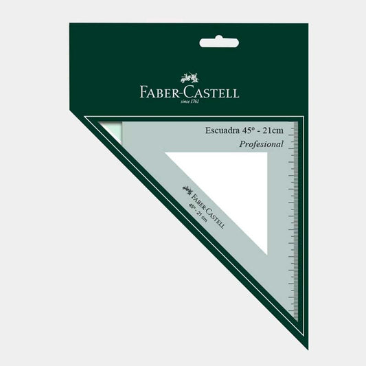 Escuadra Faber Castell 45° 21cm