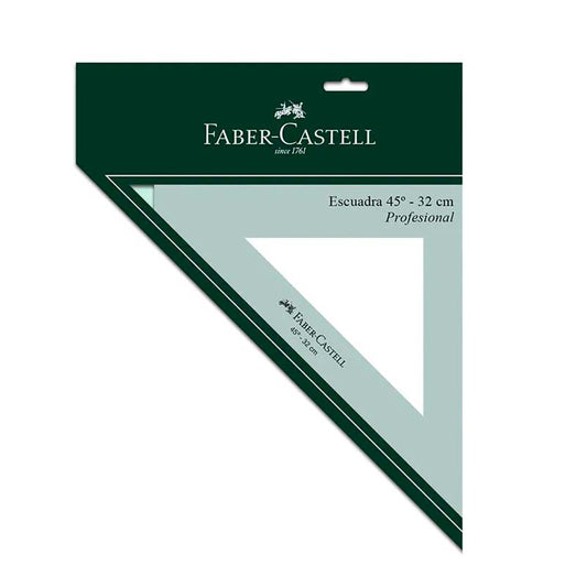 Escuadra Faber Castell 45° 32cm