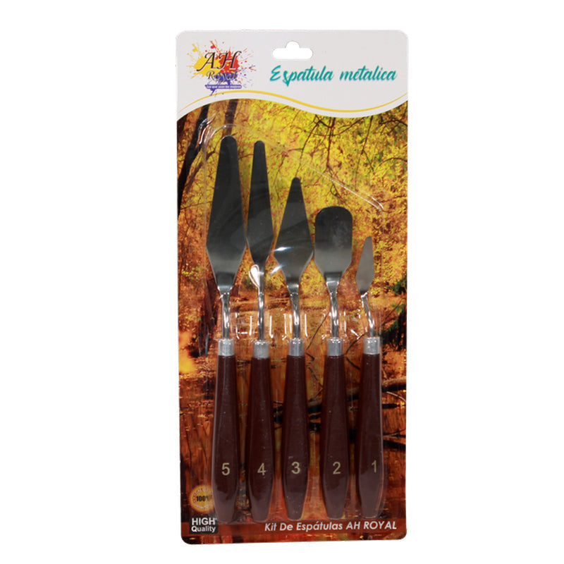 Set Espátulas Metálicas Grande Ah Royal x5Ref.30057