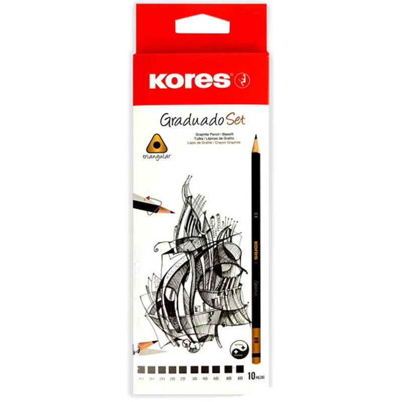 Lápices de Grafito Kores Set x10