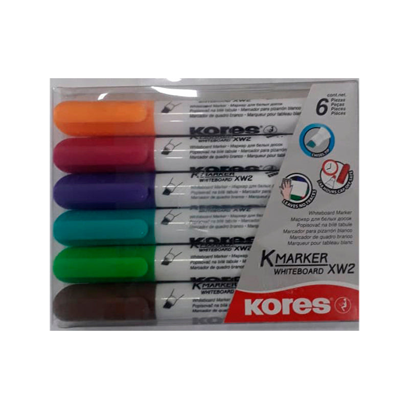 Marcador Borrable Kores Set x6