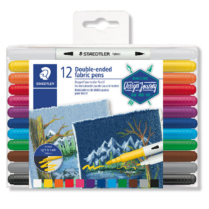Marcadores para Tela Staedtler Doble Punta Set x12