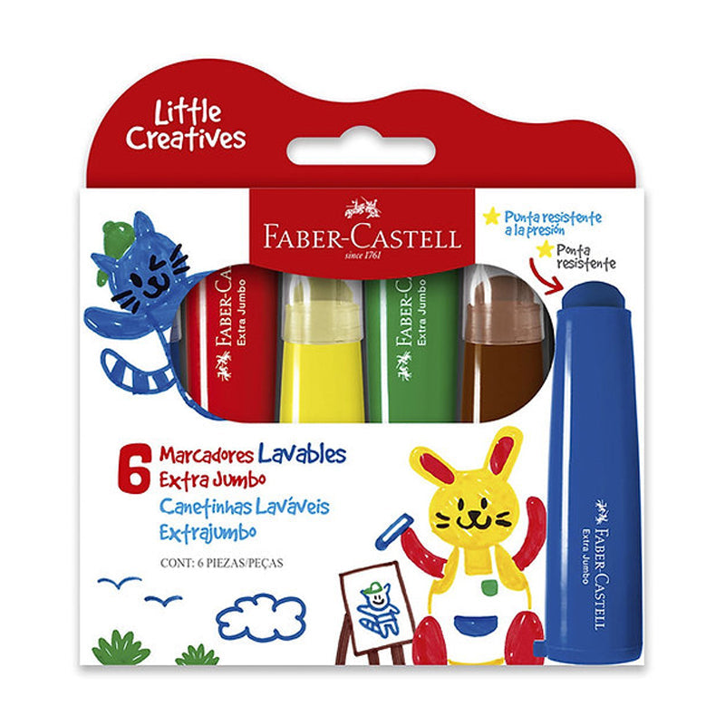 Marcadores Lavables Extra Jumbo Faber Castell