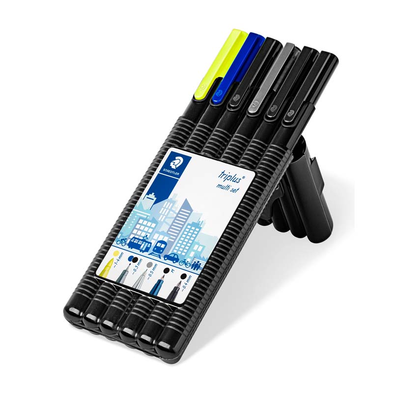 Multiset Sttaedtler Black Box Rotulador x6