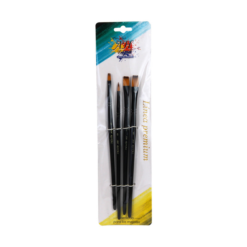 Pincel AH Royal Set x4 Variados Ref.90361