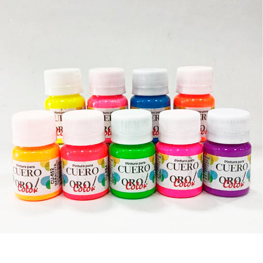 Pintura para cuero Orocolor Neón 30ml