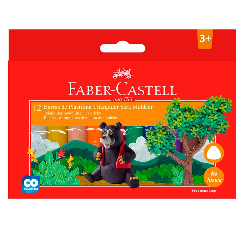 Plastilina Faber Castell Triangular Set x12