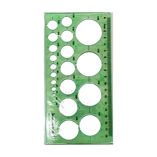 Regla / Plantilla Círculos 18cm Rf. 4303