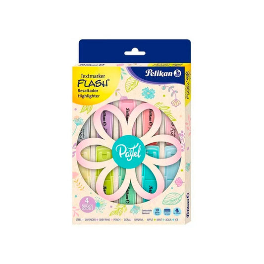 Resaltador Pelikan Flash Pastel x10