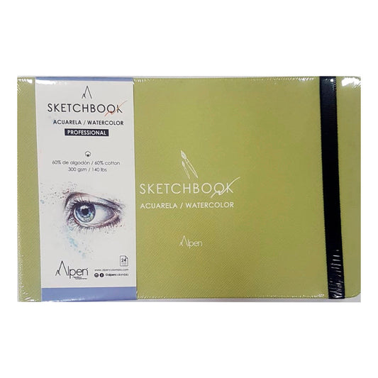 Sketchbook Acuarela Alpen 22x14 cms Verde