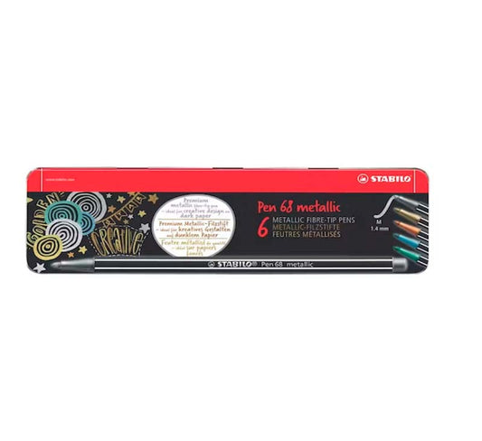 Rotulador Stabilo Pen 68 Metálico x6