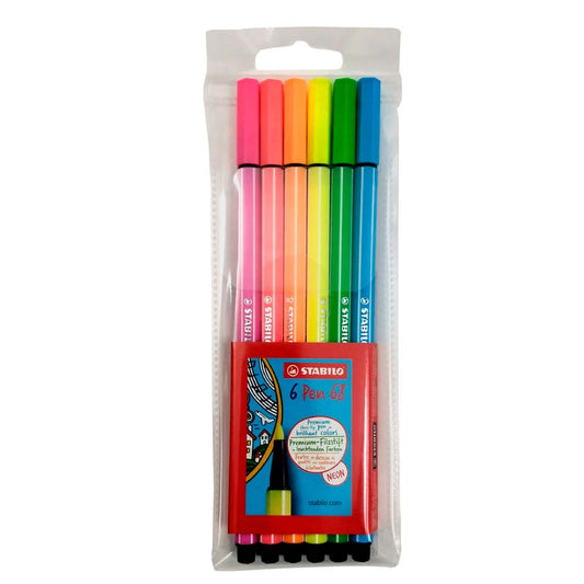 Rotulador Stabilo Pen 68 Neón x6