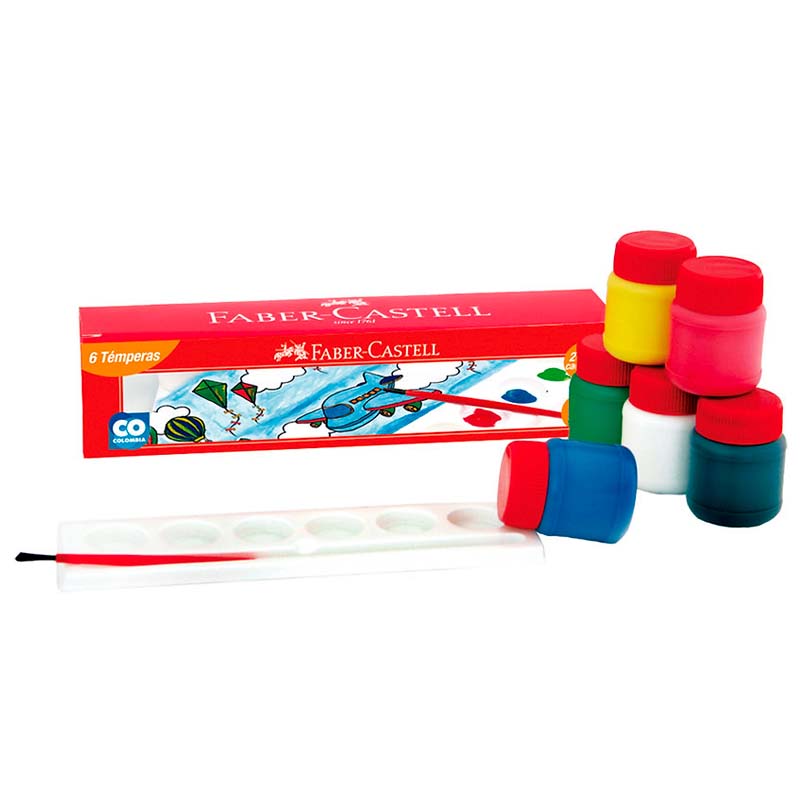 Tempera Faber Castell Set x6