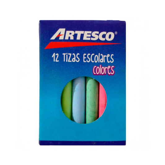 Tiza Escolar Artesco Colores x12