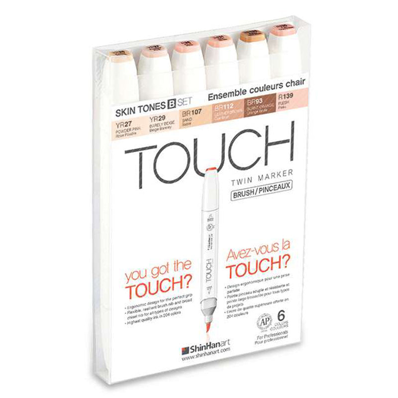 Marcadores Touch Twin Brush Skin Tones B Set x6