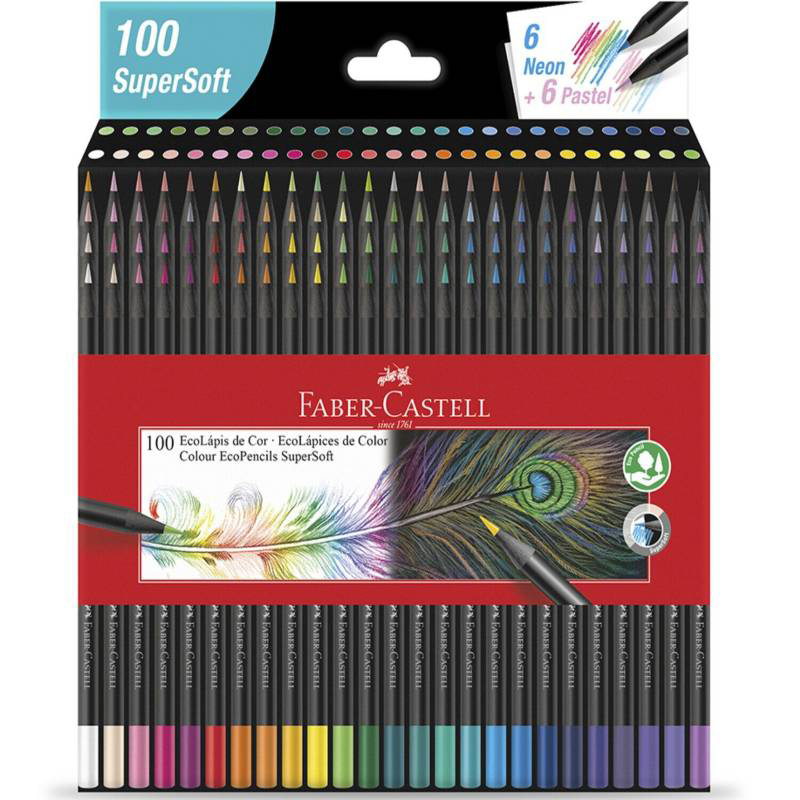 EcoLápices De Color Supersoft Faber Castell Set x100 - Solo Graffic