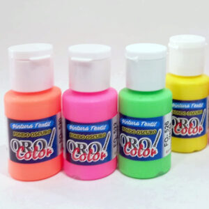 Pintura Textil Premium Fluorescente TX Oro Color 30ml - Solo Graffic